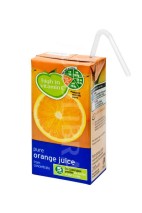 small orange juice drink carton box